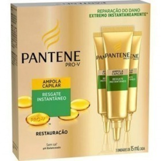 AMPOLA TRATAMENTO PANTENE RESTAURAÇAO 15ML COM 3 UND