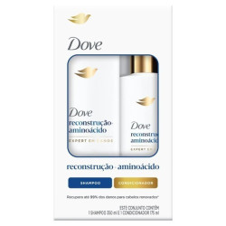 KIT DOVE SHAMPOO 350ML + CONDICIONADOR 175ML RECONSTRUCAO+AMINOACIDO