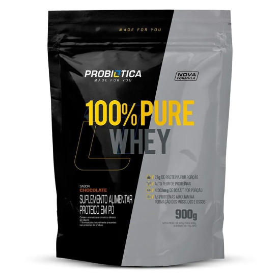 PURE WHEY 100% PROBIOTICA CHOCOLATE 900G