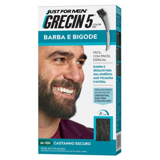 GRECIN 5 BARBA/BIGODE CASTANHO ESCURO