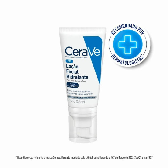 CERAVE LOCAO FACIAL HIDRATANTE COM 52 ML