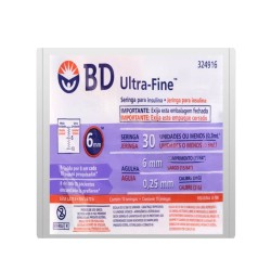 SERINGA BD ULTRA FINE 30 UI 6 X 0,25 PCTE C/10 UND