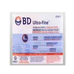 SERINGA BD ULTRA FINE 50 UI 6 X 0,25 PCTE C/10 UND