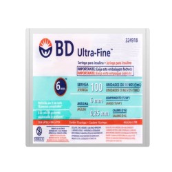 SERINGA BD ULTRA FINE 100 UI 6 X 0,25 PCTE C/10 UND