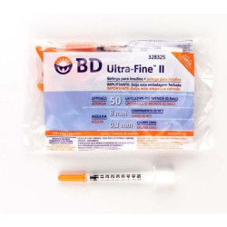 SERINGA BD ULTRA FINE 50 UI AG 8 X 0,3 PCTE COM 10 UNID
