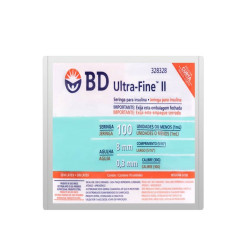 SERINGA BD ULTRA FINE 100 UI AG 8 X 0,3 PCTE COM 10 UNID