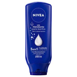 LOCAO HIDRATANTE NIVEA BANHO MILK PELE SECA 250ML