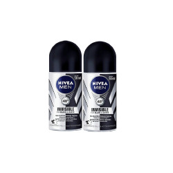 DESODORANTE NIVEA ROLLON BLACK E WHITE MEN 2X50ML 50% DESC.