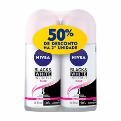 DESODORANTE ROLLON NIVEA FEM BLACK E WHITE 2X50ML 50% DESC.