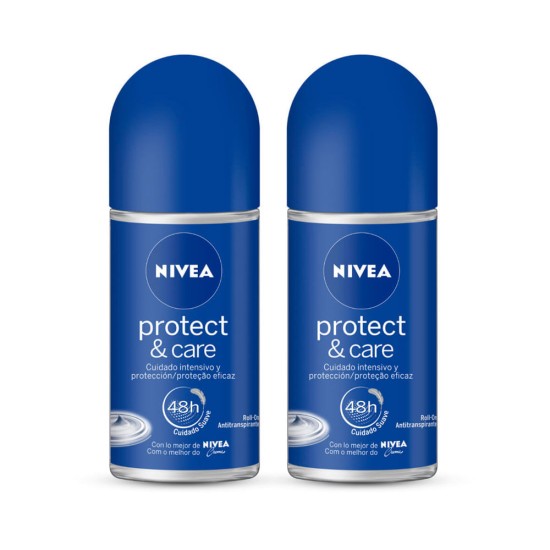 DESODORANTE NIVEA ROLLON PROTECTECARE 2X50ML 50% DESC