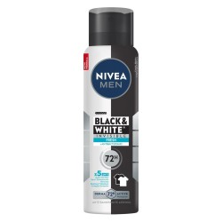 DESODORANTE AEROSOL SOL NIVEA MEN INVISIBLE BLACK WHITE FRESH 150ML