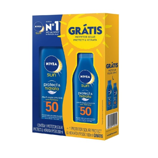 KIT PROTETOR SOL NIVEA SUN PROTECEHIDRAT FPS50 200ML + 100ML