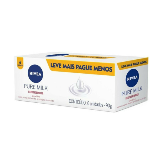 SABONETE NIVEA PURE MILK 90G PACK LV6 PG5