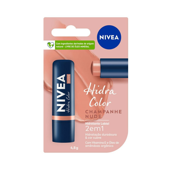 PROTETOR LABIAL NIVEA HIDRA COLOR NUDE 4,8G