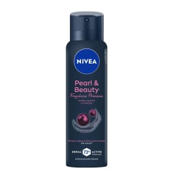 DESODORANTE AEROSOL SOL NIVEA FEM PEARL BEAUTY BLACK 150ML