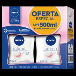 SABONETE LIQUIDO INTIMO NIVEA SUAVE CAMOMILA COM 2 UNIDADES 250ML CADA