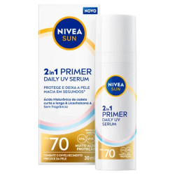 PROTETOR SOLAR NIVEA SUN FPS70 2 EM 1 PRIMER DAILY 30ML