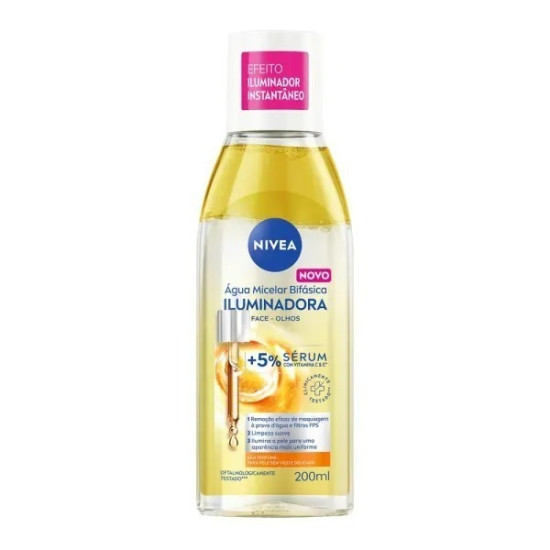 AGUA MICELAR BIFASICA NIVEA ILUMINADORA 200ML