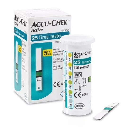 ACCU CHEK ACTIVE COM 25 TIRAS