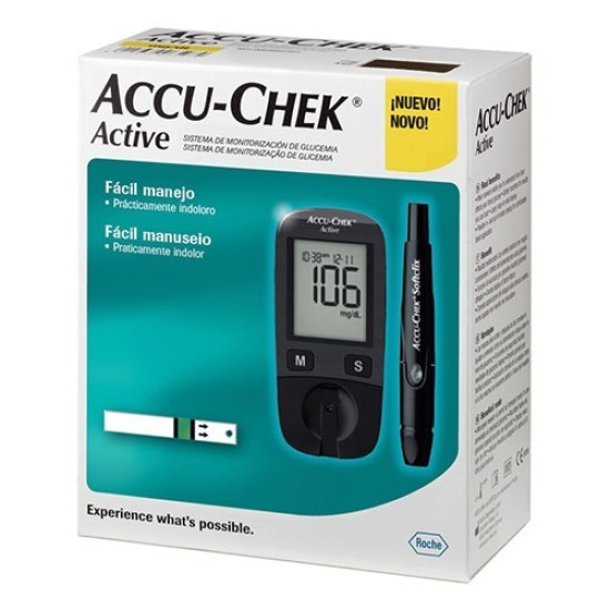 ACCU CHEK ACTIVE APARELHO KIT+10 TIRAS