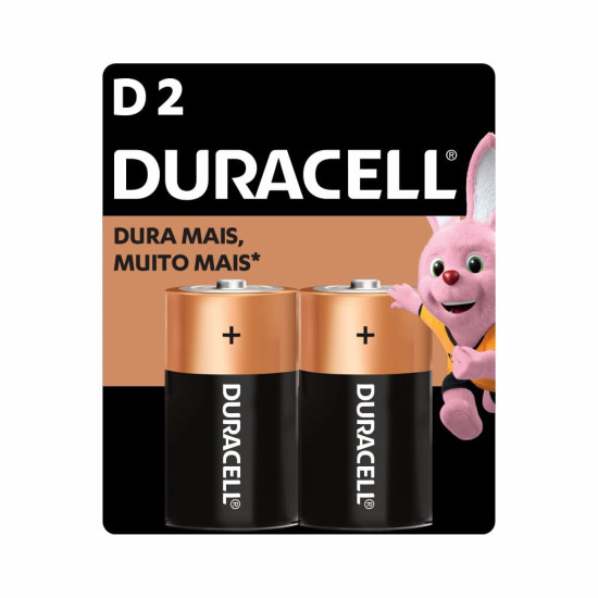PILHA DURACELL D ALCALINA COM 2 UN