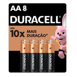 PILHA DURACELL AA PEQUENA COM 8 UND