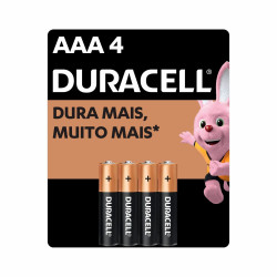PILHA DURACELL AAA COM 4 UND