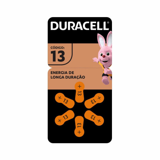 PILHA DURACELL AUDITIVA 13 COM 6 UND