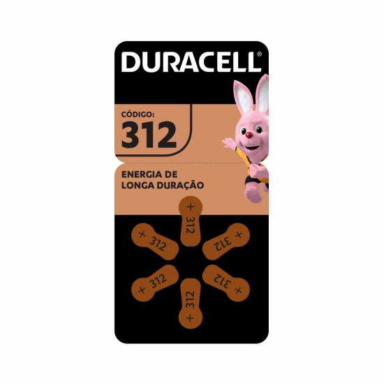 BATERIA DURACELL AUDITIVA 312 COM 6UN