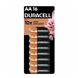PILHA DURACELL AA PEQUENA COM 16 UND