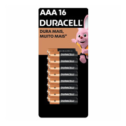 PILHA DURACELL AAA PALITO COM 16 UND