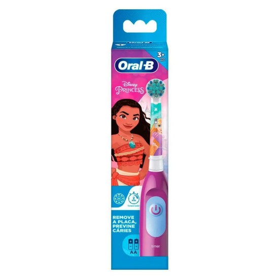ESCOVA DENTAL ORAL B ELETRICA BATERIA KIDS PRINCESAS
