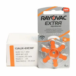 BATERIA AUDITIVA RAYOVAC EXTRA 13 COM 6 UND