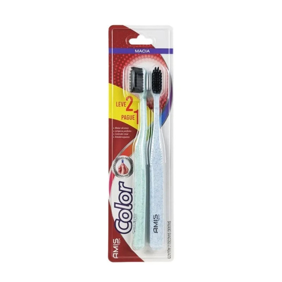 ESCOVA DENTAL AMIS COLOR MACIA COM 2 UND