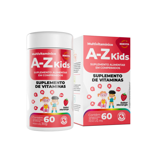 BEMVITA MULTIVITAMINICO AZ KIDS 60 CPS
