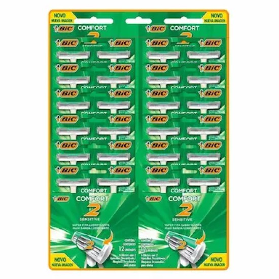 APARELHO DE BARBEAREAR BIC COMFORT II PELE SENSIVEL C/ 2 UND
