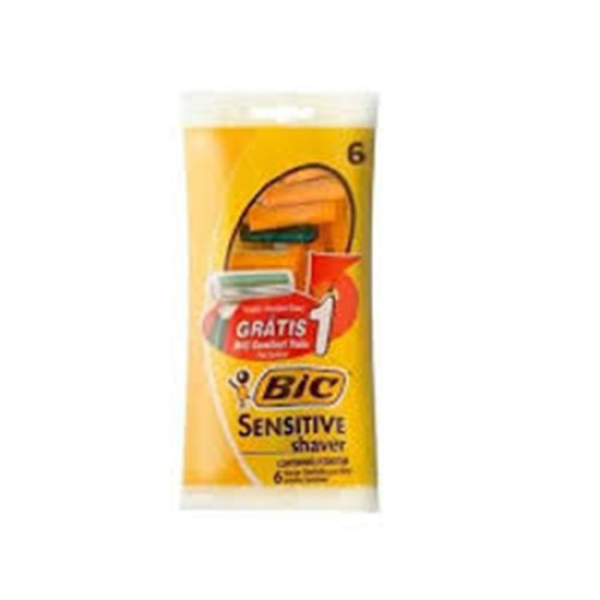 APARELHO BARBEAR BIC SENSITIVE SHAVER COM 5 +1 GRATIS