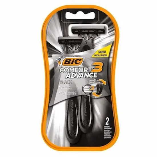 APARELHO DE BARBEAREAR BIC COMFORT 3 BLACK C/2UND