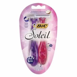APARELHO DE BARBEAR FEM BIC SOLEIL ROSA/ROXO C/ 2 UNID