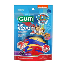FIO DENTAL INFANTIL GUM FLOSSERINGA PATRULHA CANINA 40 UNID