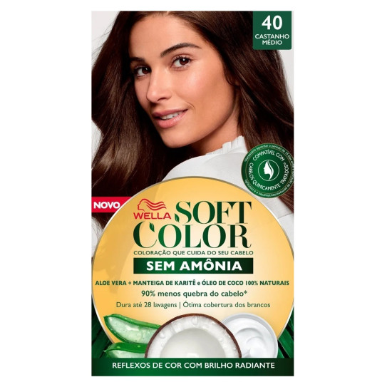 TINTURA DE CABELO SOFT COLOR 40 CASTANHO MEDIO