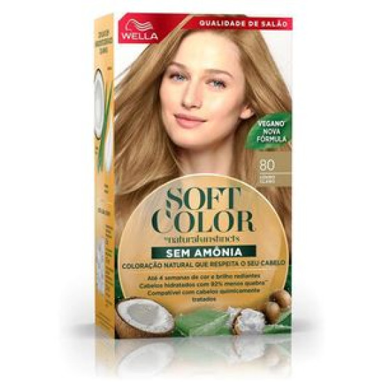 TINTURA DE CABELO SOFT COLOR 80 LOURO CLARO
