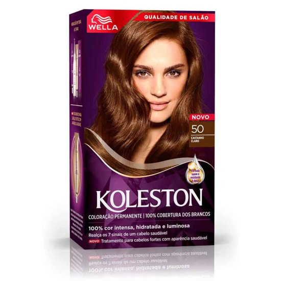 TINTURA DE CABELO KOLESTON 50 CASTANHO CLARO