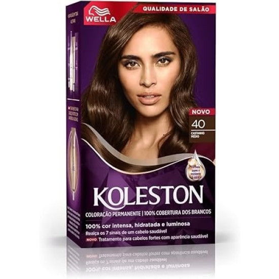 TINTURA DE CABELO KOLESTON 40 CASTANHO MEDIO