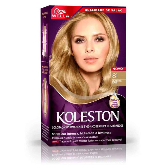 TINTURA DE CABELO KOLESTON 81 LOURO CINZA CLARO