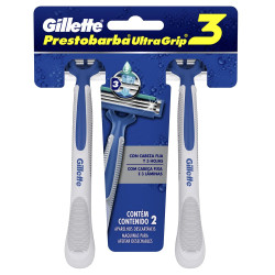 APARELHO BARBEAR GILLETTE ULTRAGRIP 3 MASC COM 2 UN CAB FX