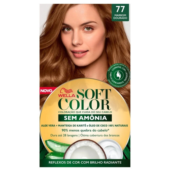 TINTURA DE CABELO SOFT COLOR 77 MARROM DOURADO