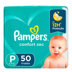 FRALDA PAMPERS CONFORT SEC MEGA P C/50UN