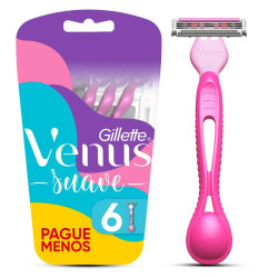 APARELHO DE BARBEAR GILLETTE VENUS SUAVE SIMPLY3 COM 6 UNIDADES