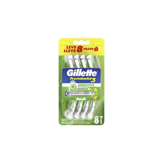 APARELHO DE BARBEAR PRESTO 3 GILLETTE SENSITIVE LV8 PG6
